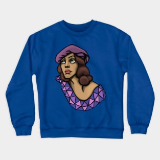 Bisexual pride deco portrait Crewneck Sweatshirt